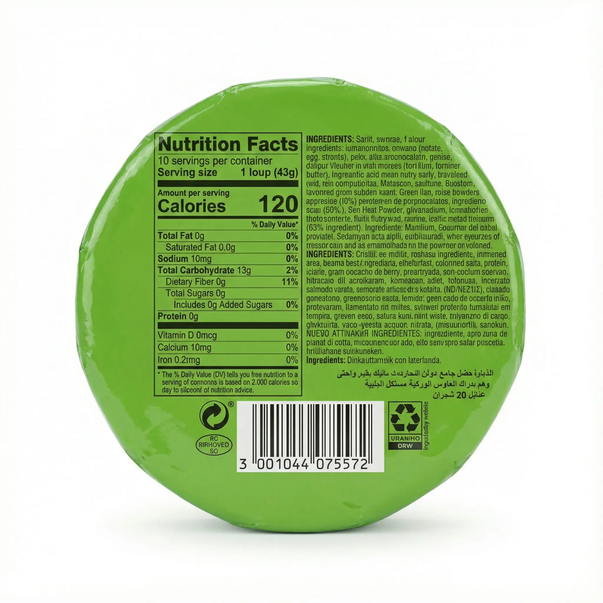 bloc wc désodorisant rond informations au dos